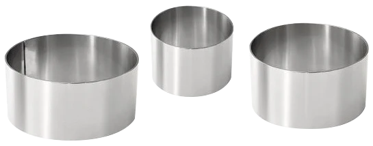 Set de 3 moules à dresser en acier inox