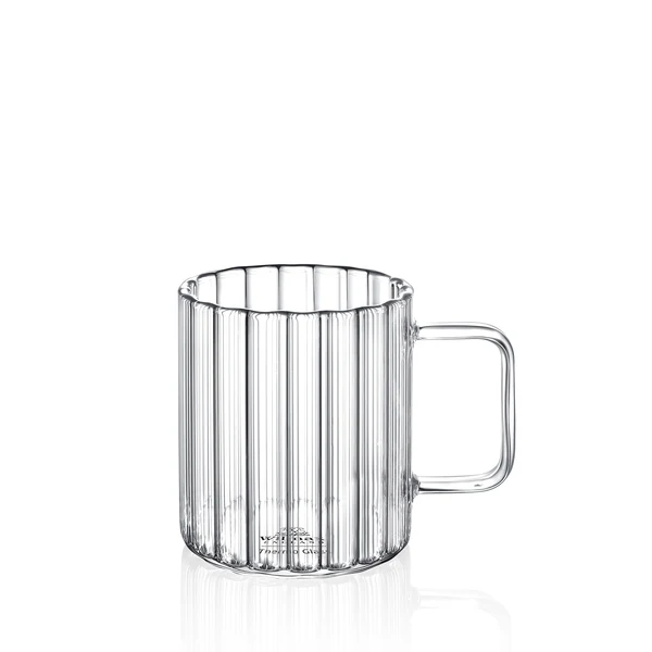 Wilmax Glas mit Henkel 550 ml Borosilikatglas WL-888618/A