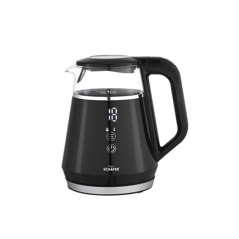 Schäfer Glaswasserkocher Schwarz – 1,0L