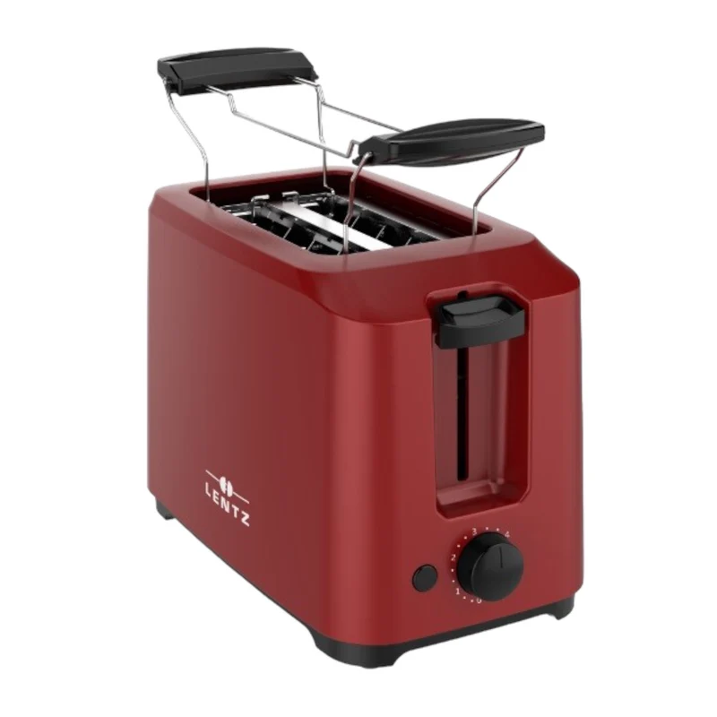 LENTZ Toaster 2-Scheiben - 700 Watt Weiß/Rot