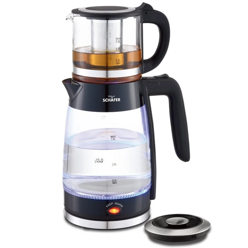 Schäfer 2-in-1 Teekocher 1,8 Liter Glas