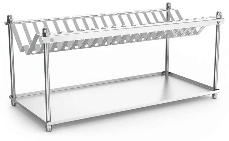 Égouttoir en acier inoxydable pour assiettes et verres