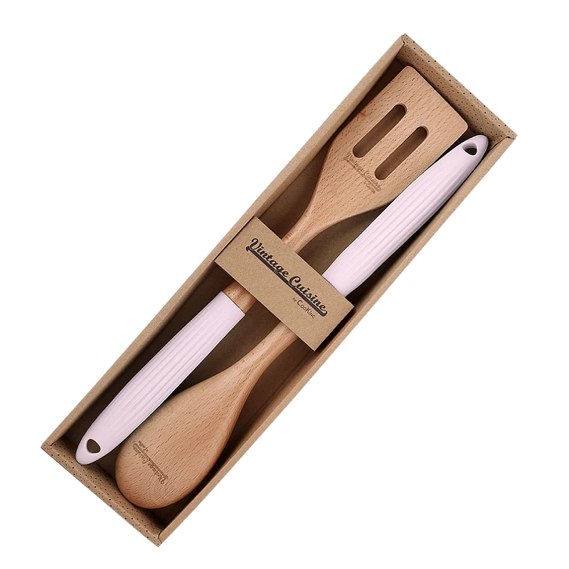 Set aus Spatel und Löffel Vintage Cuisine Rosa