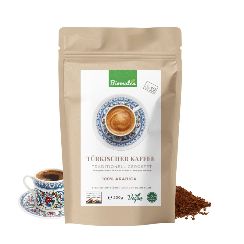 Türkischer Kaffee 200g – 100% Arabica, fein gemahlen, traditionell geröstet, intensives Aroma, ideal für Cezve & Espressokocher