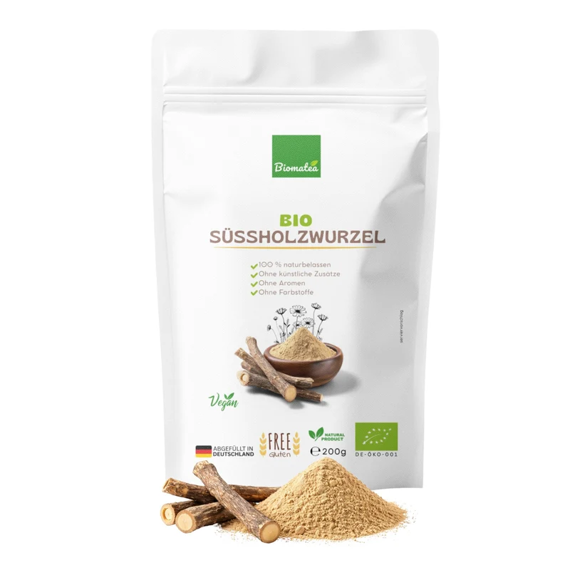 Bio Süßholzwurzel Pulver 150g – Fein gemahlenes Süßholz | Für Tee, Smoothies, Gewürze & DIY Kosmetik, Glycyrrhizin