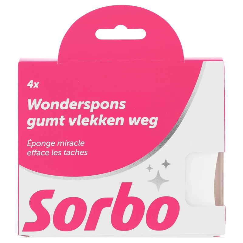 Sorbo Wonderspons gumt vlekken weg