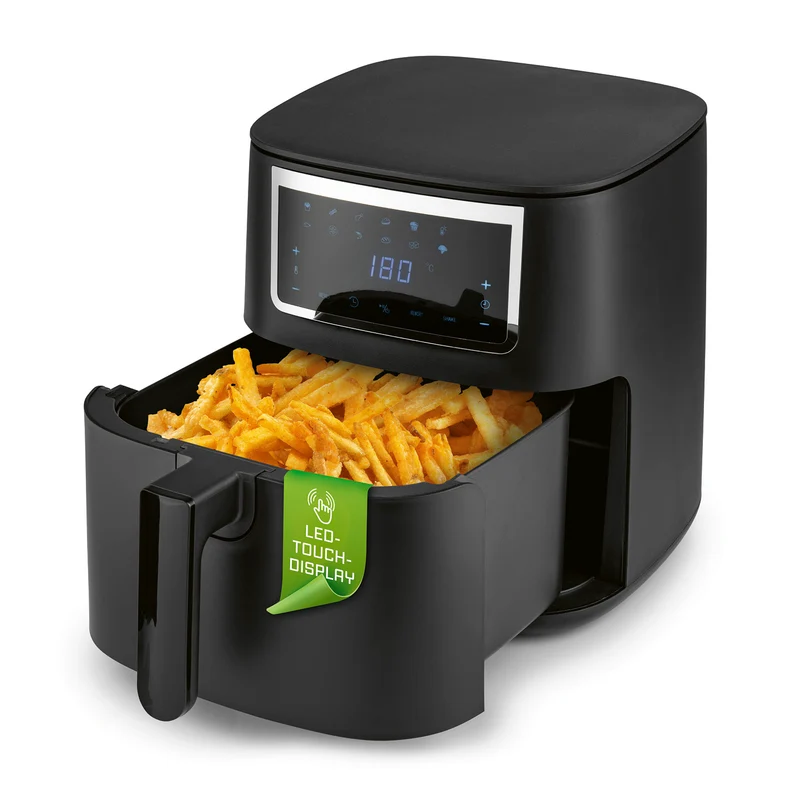 GOURMETmaxx Heißluftfritteuse, 6,5 l - mit Touchscreen, Timer und 11 Programmen