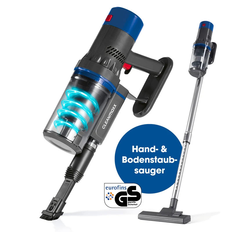 'CLEANmaxx Hand- und Bodenstaubsauger - kabellos - 12 kPa und 0,8-L-Staubbehälter