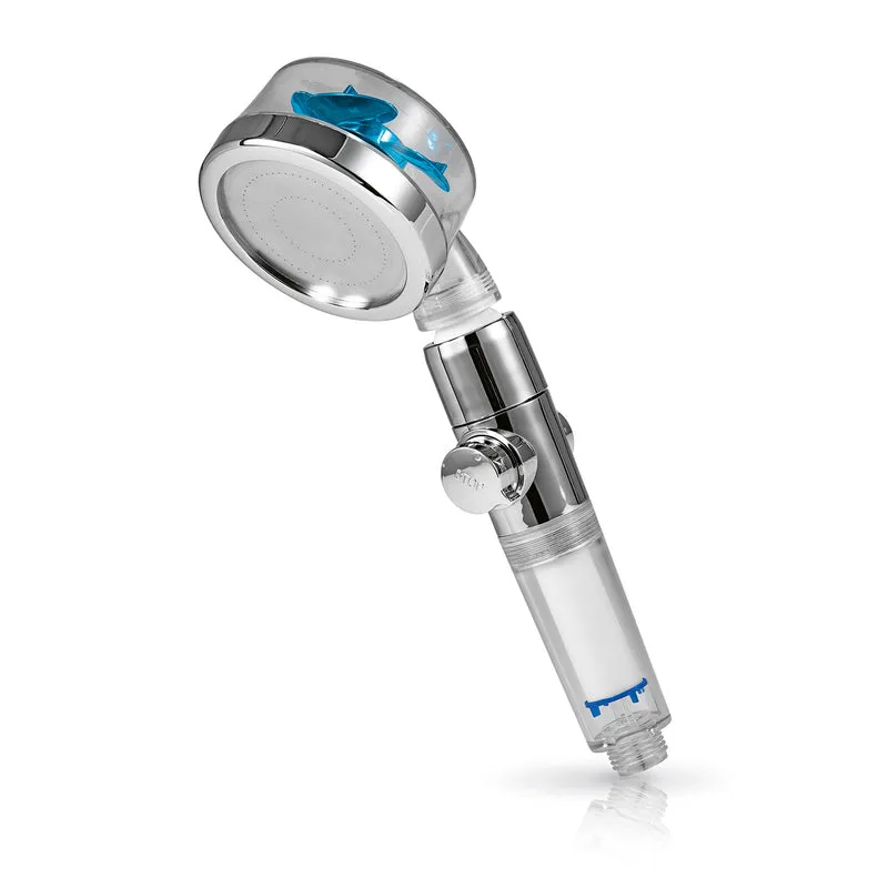 EASYmaxx Duschkopf mit Wasserstopp & Druckregler mit Präzisionsdüsen & Filter