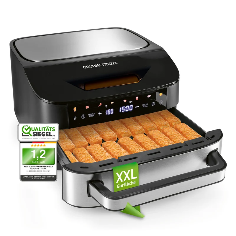 GOURMETmaxx Heißluftfritteuse mit XXL-Garfläche 7 L - 10 Programme & Touchscreen