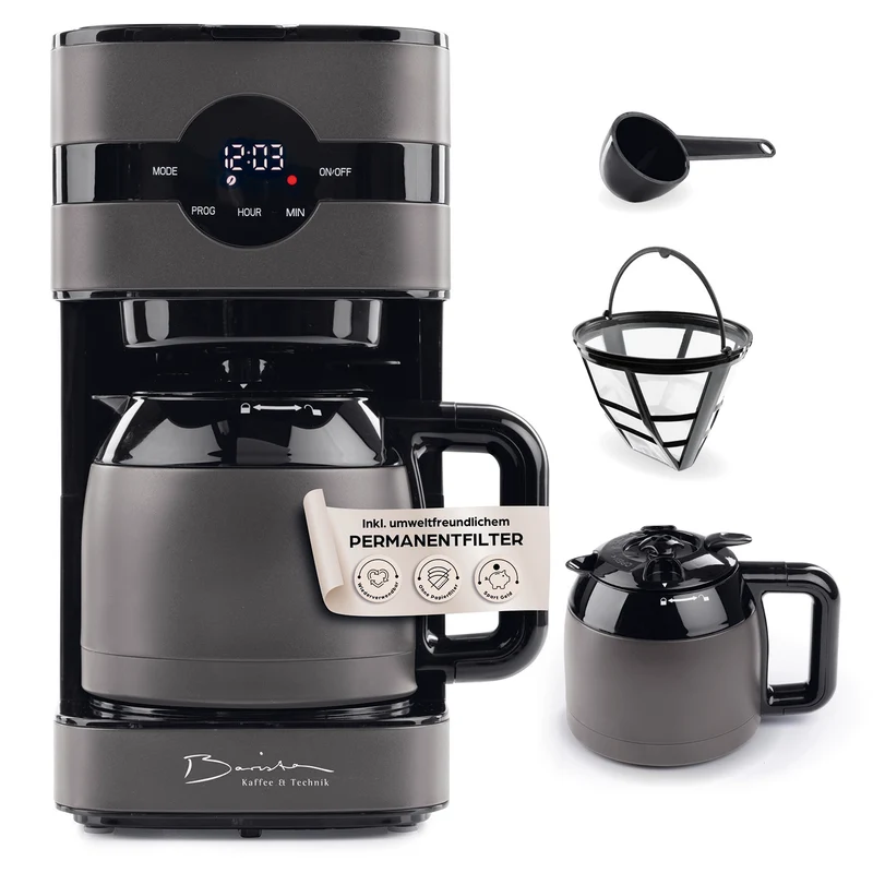 Barista Filterkaffeemaschine Touch Iso mit Isolierkanne, LED-Touchdisplay, Timer