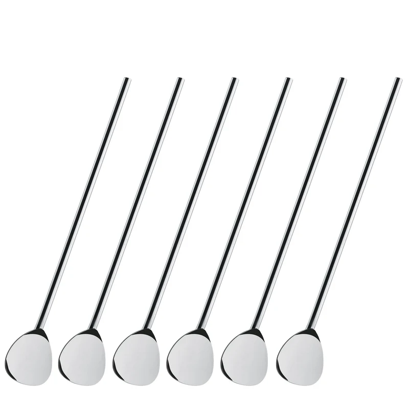 Cocktaillöffel mit Trinkhalm 6er Set