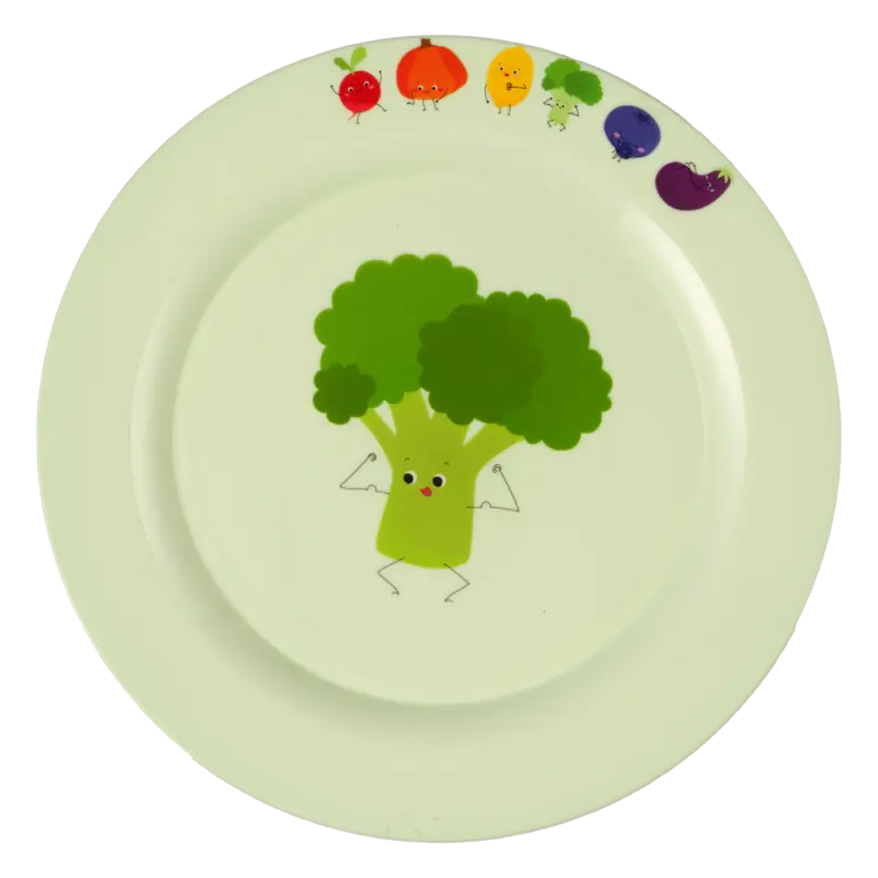 Plastic bordje broccoli
