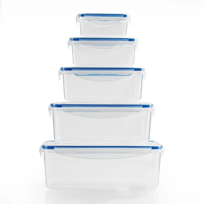 GOURMETmaxx Frischhaltedosen Klick-it 10-tlg. - transparent/blau