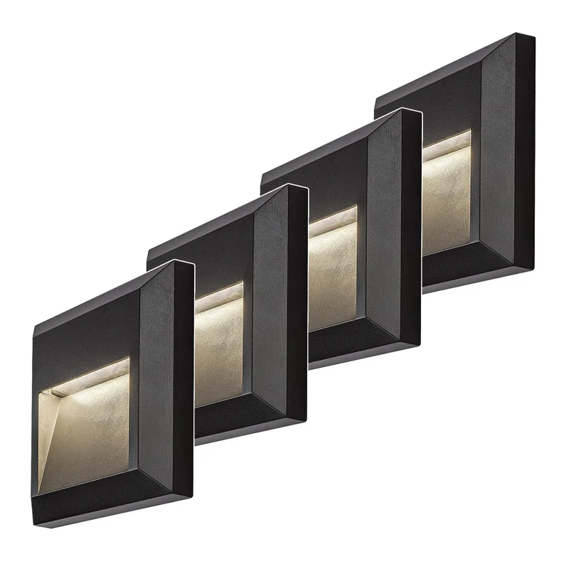 Rabalux-Leuchte, Wandleuchte, für den Außenbereich, LED 4 W, Anthrazit, Trento, 4 Stück