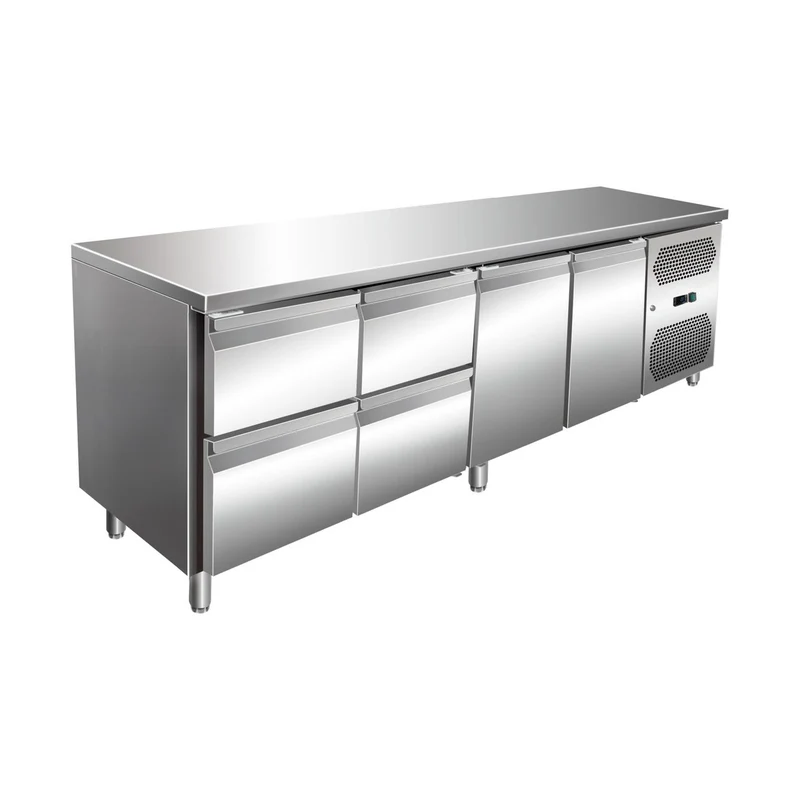 VIP Kühltisch mit 2x 2 Schubladen und 2 Türen -2 bis +8°C 2.230x600x860 mm