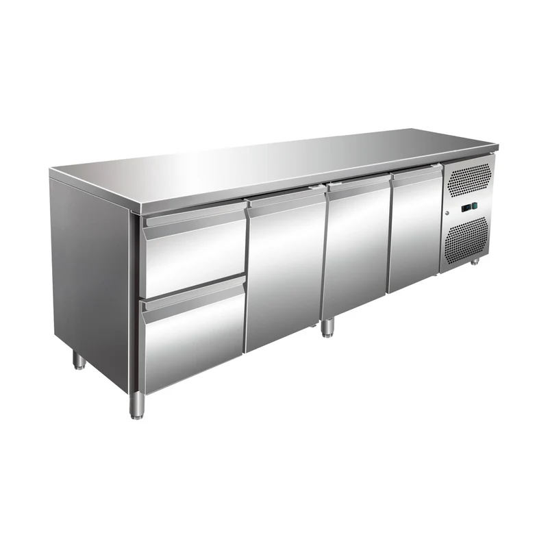 VIP Kühltisch mit 1x 2 Schubladen und 3 Türen -2 bis +8°C 2230x600x860 mm
