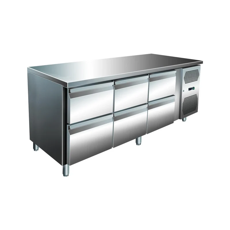 VIP Kühltisch mit 3x 2 Schubladen -2 bis +8°C 1.795x600x860 mm