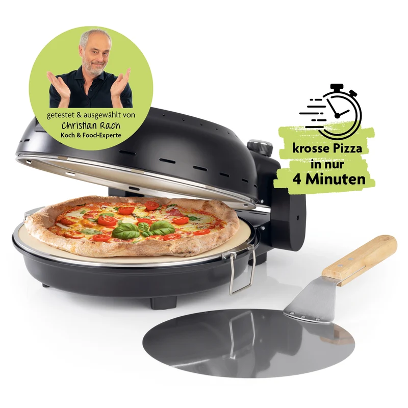Rachs KOCHWERK Pizza Maker inkl. herausnehmbarem Pizzastein & Pizza-Heber