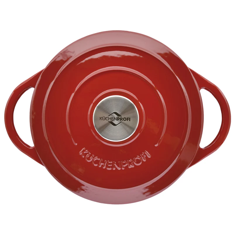Bratentopf rund, 20 cm classic red