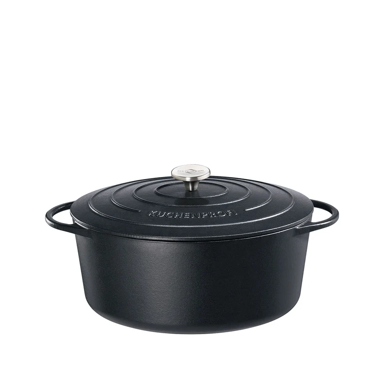 Bratentopf oval, 33 cm classic black