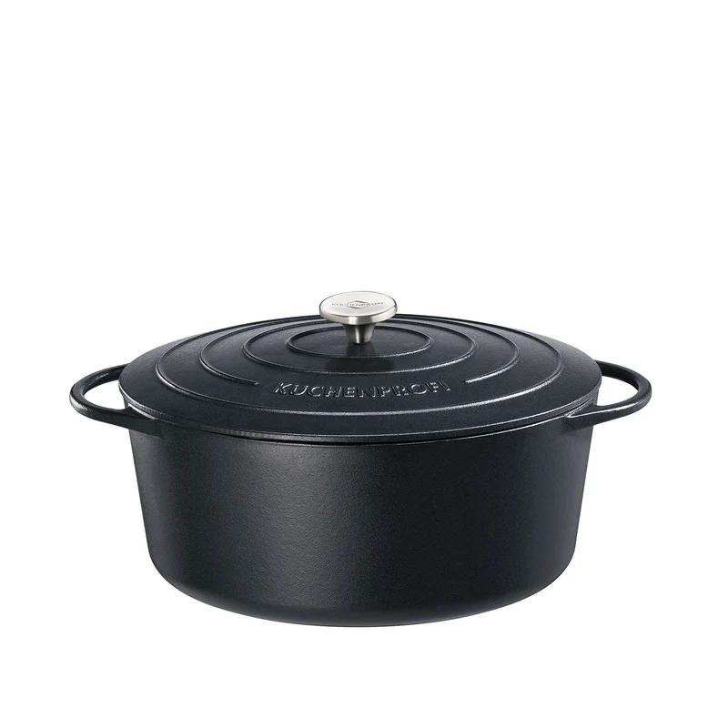 Bratentopf oval, 35 cm schwarz