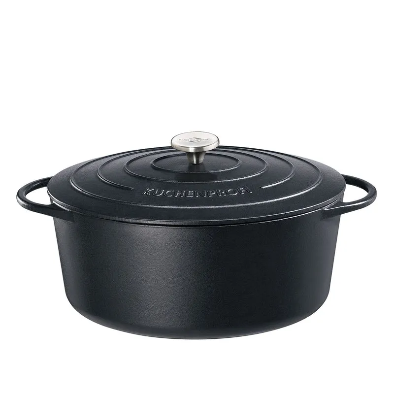 Bratentopf oval, 40 cm classic black
