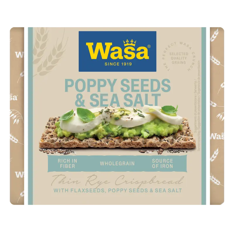 Wasa Crunchy twist poppy seeds & sea salt