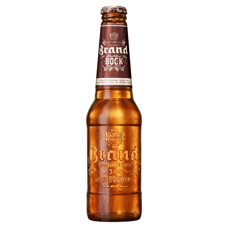 Brand Dubbelbock bier fles