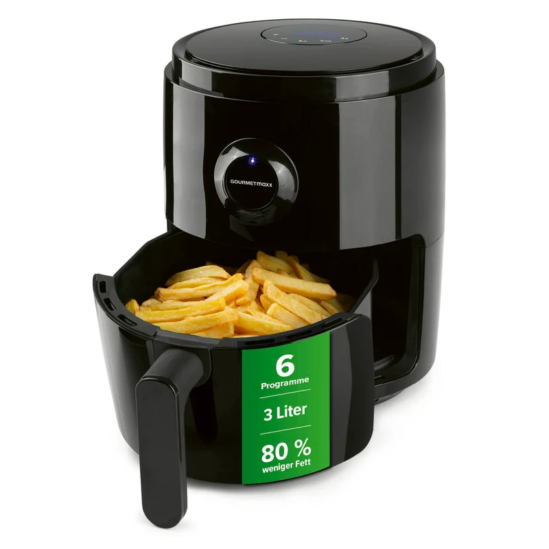 GOURMETmaxx Digitale Heißluft-Fritteuse - 1400 W - schwarz