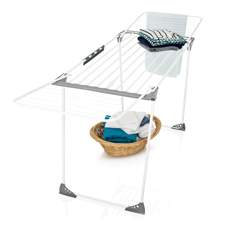 EASYmaxx Falt-Wäscheständer 2500, 25m Trockenlänge, roll-/ausziehbar (max. 2,6m)