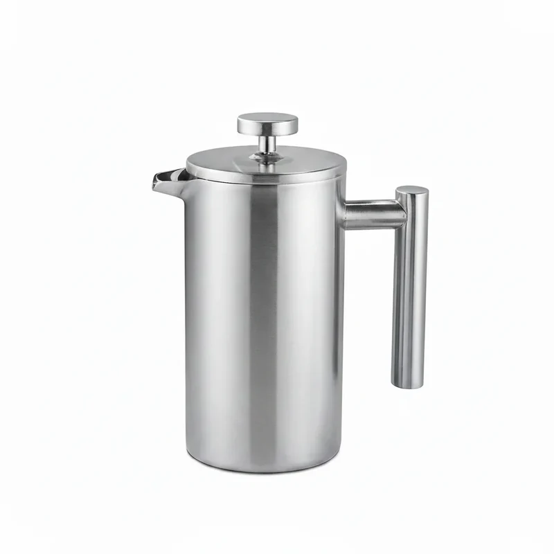French Press aus Edelstahl | 350 ml Kaffeepresse mit doppelwandiger Isolierung