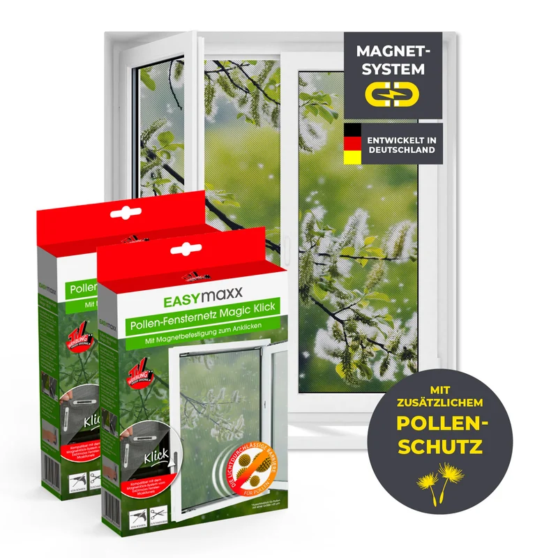 EASYmaxx Insect Protect Insekten- & Pollenschutzgitter - Magnet - 2er-Set