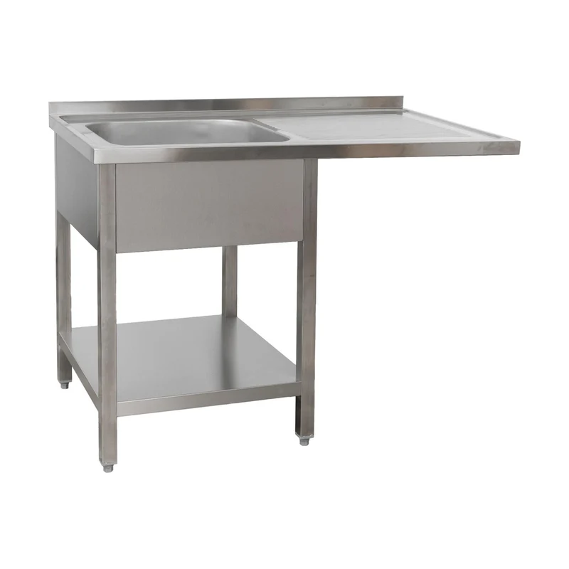 Spülzentrum 1200 x 700 x 850 mm 1 Becken links, mit Grundboden 700 mm Tiefe