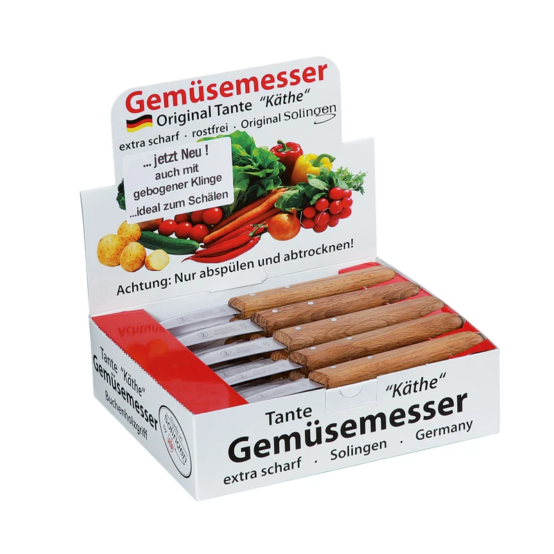 Gemüsemesser TANTE KÄTHE gebogen, Buche