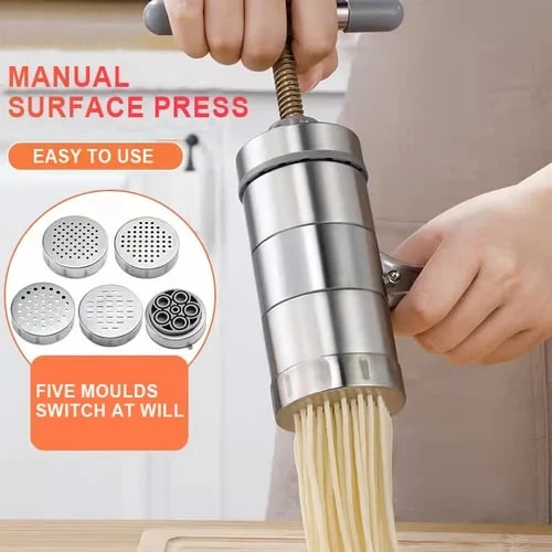 Manuelle Nudelmaschine aus Edelstahl | PastaVero – Frische Pasta in Profi-Qualität | Einstellbare Teigdicke & Tischklemme