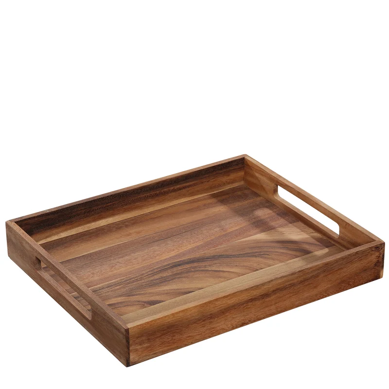 Tablett eckig, Akazie 44 x 36 x 6 cm