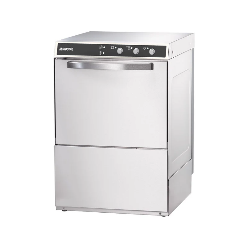 Geschirrspülmaschine inkl. Klarspülmitteldosier- und Reinigerdosier- und Ablaufpumpe – 400 Volt, 4,9 kW – 565x665x835 mm