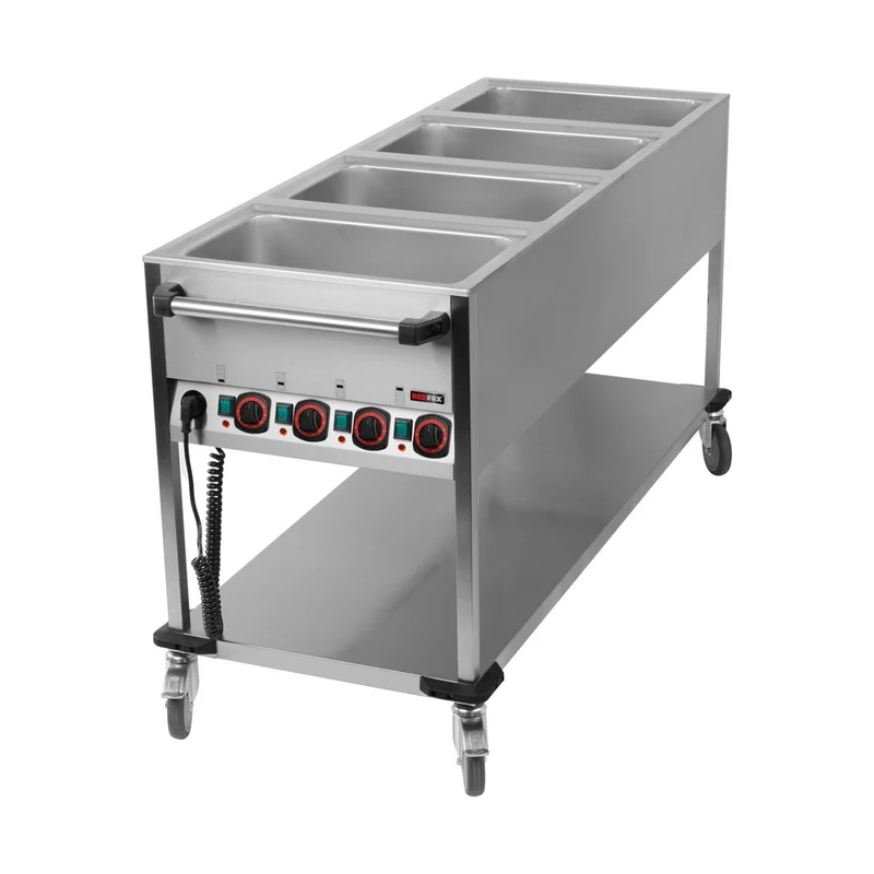 Bain-Marie-Wagen-Fahrbar 4x GN 1/1 – Breite 650 mm – Art.-Nr. BMPK-4120