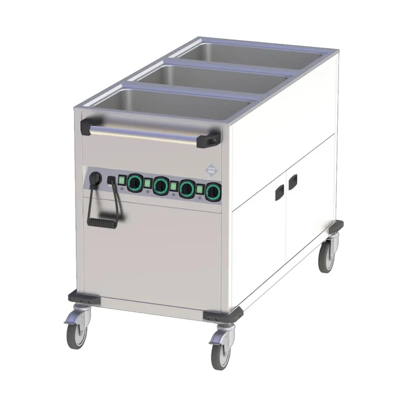 Bain-Marie-Wagen-Fahrbar 3x GN 1/1 – Breite 1300 mm
