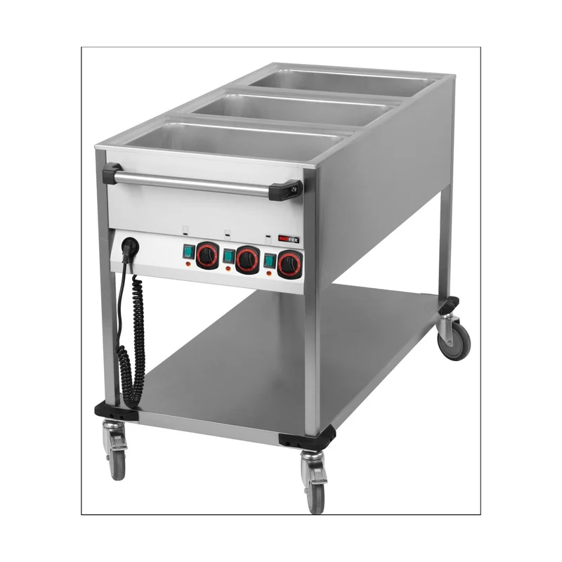 Bain-Marie-Wagen-Fahrbar 3x GN 1/1 – Breite 650 mm