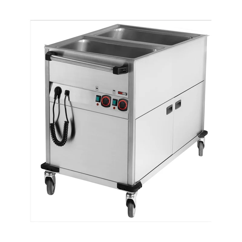 Bain-Marie-Wagen-Fahrbar 2x GN 1/1 – Breite 900 mm