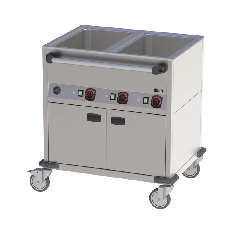 Bain-Marie-Wagen-Fahrbar 2x GN 1/1 – Breite 850 mm – Art.-Nr. BMPD-2120-CSH