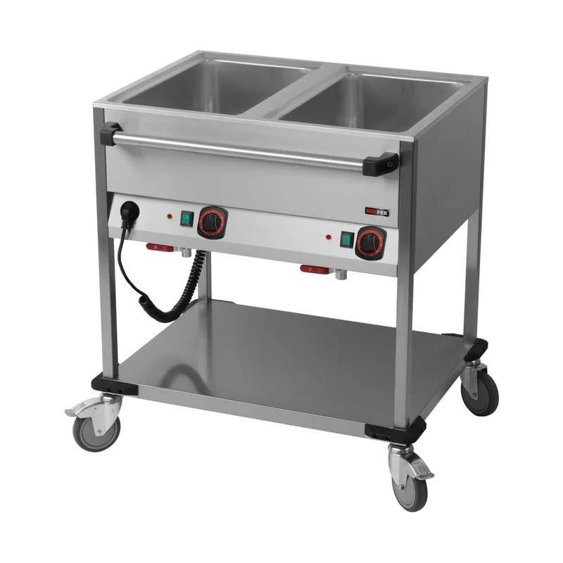 Bain-Marie-Wagen-Fahrbar 2x GN 1/1 – Breite 850 mm – Art.-Nr. BMPD-2120