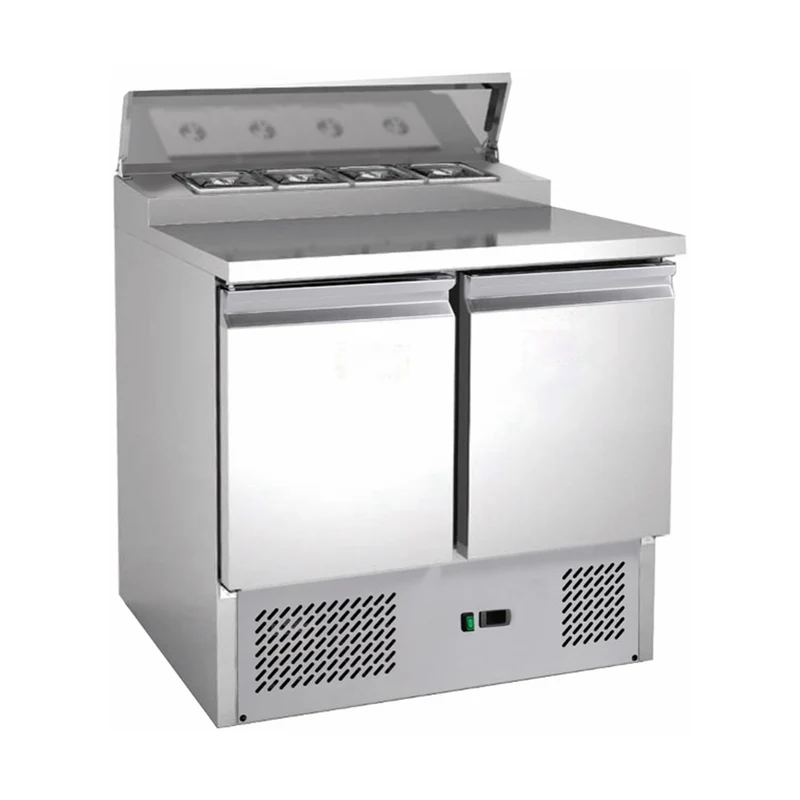 Saladette mit eingebauter Kühlung GN 1/3 – 2 Türen – Volumen: 213 Liter – 900 x 700 x 1002 mm