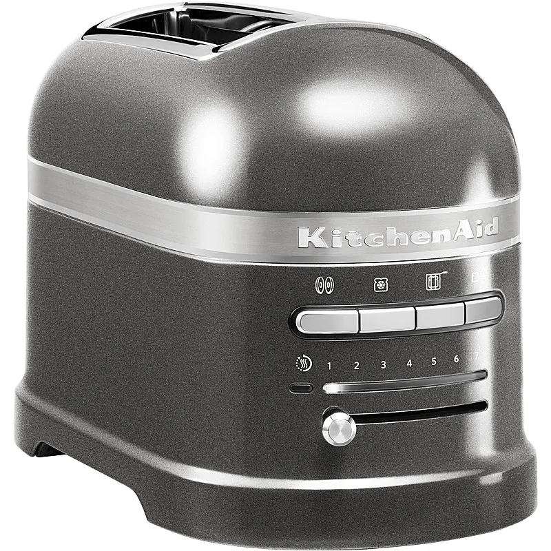 KitchenAid Artisan Toaster 2 Scheiben – Medaillon Silber 5KMT2204EMS inkl. Sandwichzange
