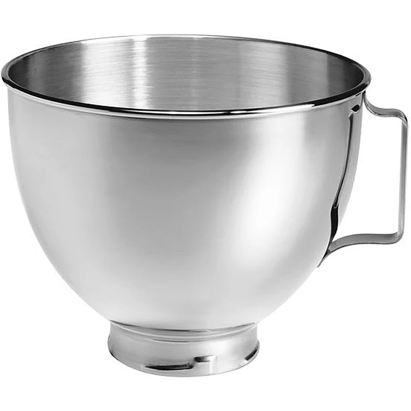 KitchenAid 5K45SBWH Edelstahlschüssel 4,3 L poliert mit Griff für Küchenmaschine Artisan