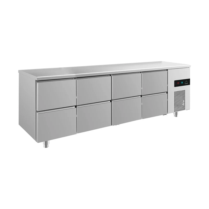 Kühltisch -2 bis +8°C 2330x700x850mm mit 4x zwei Schubladen