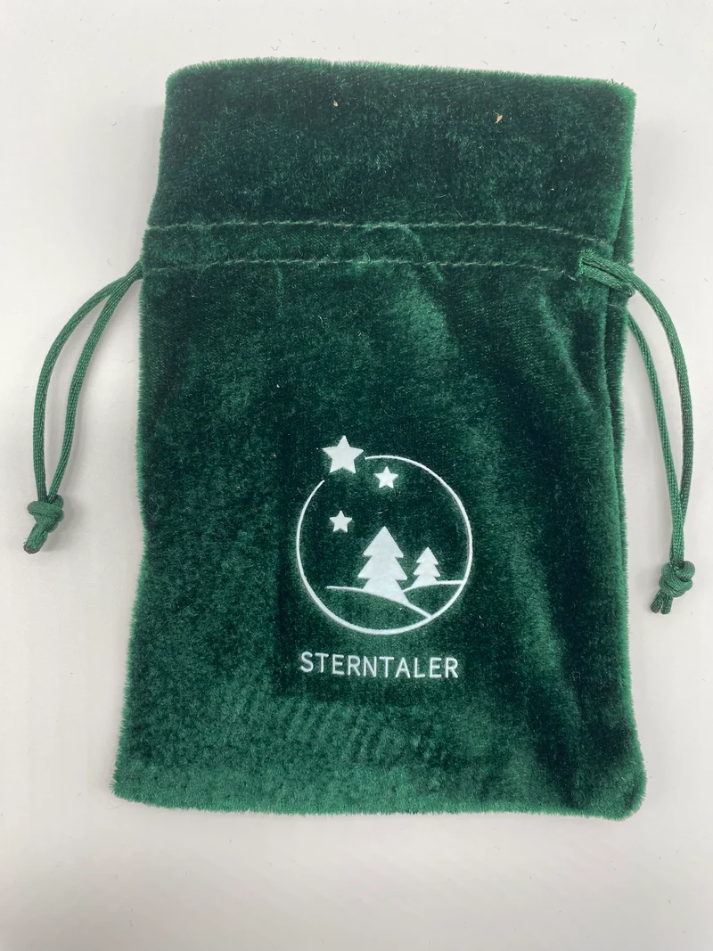 Samtbeutel ca. 10 cm für Batteriefach, grün