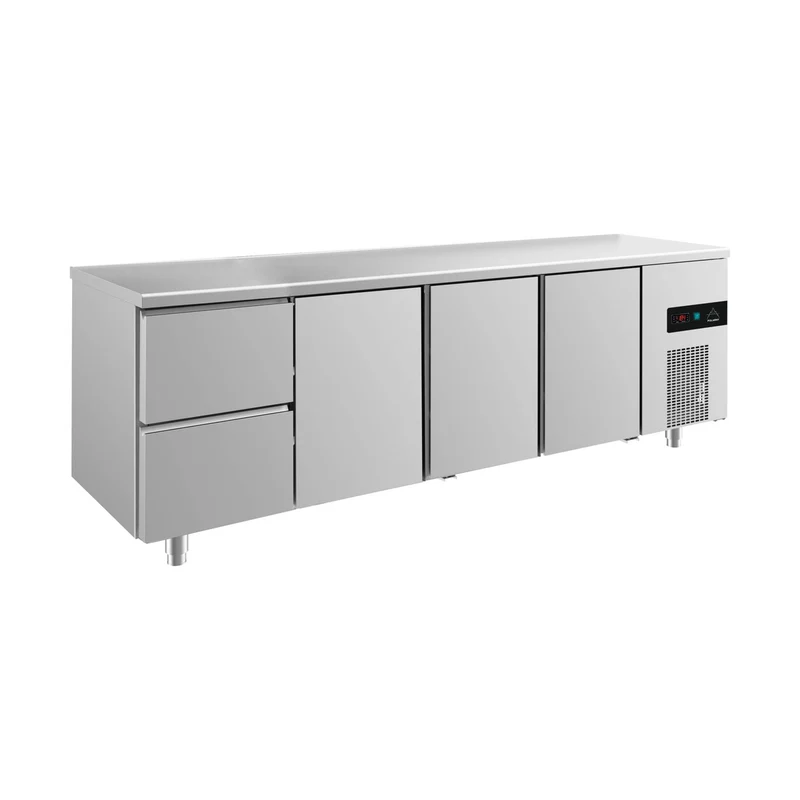 Kühltisch -2 bis +8°C 2330x700x850mm mit 3x Türen und 1x zwei Schubladen – Art.-Nr. KT4ZTTT